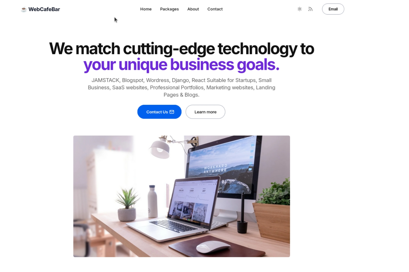 Webcafebar website Image